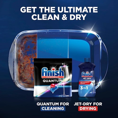 Finish - Quantum - 82ct - Dishwasher Detergent - Powerball - Ultimate Clean  & Shine - Dishwashing Tablets - Dish Tabs (Packaging May Vary) 