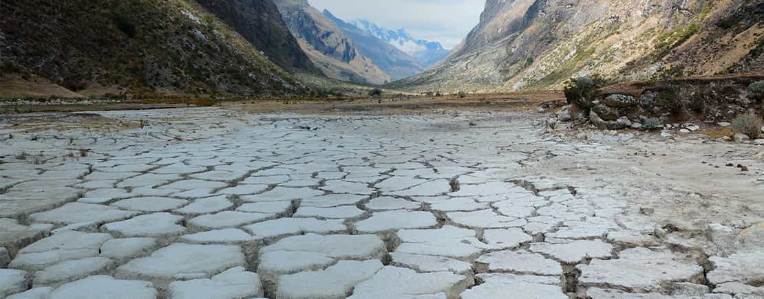 Barren land with water footprint calculator graphic