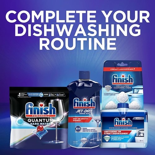 Finish Dishwasher Rinse Aid Jet-Dry 3 Pack 8.45 FL Oz Each No More Spots  Drys